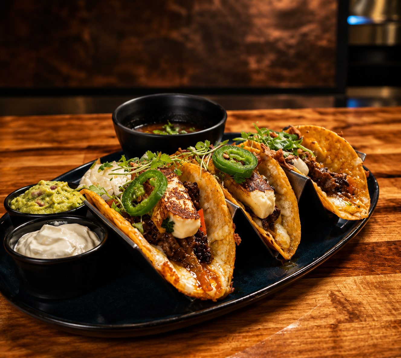 Tacos De Bistec A La Mexicana